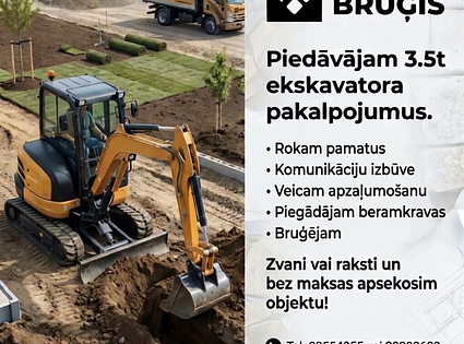 Pamatu rakšana un citi zemes darbi.